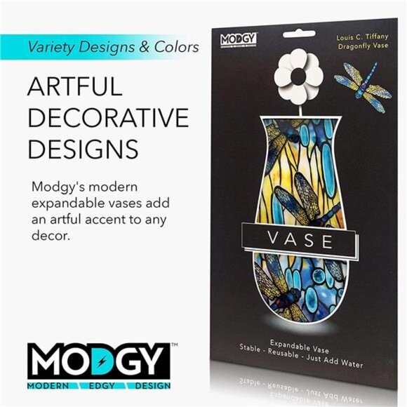 MODGY Expandable Flower Vase Plastic Decorative Modern Vases for Flowers - Picture 5 of 7